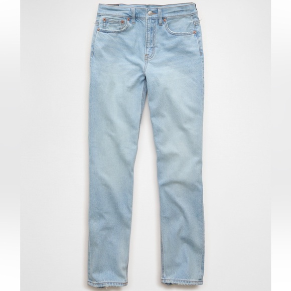 American Eagle Outfitters Light Wash Straight Leg Jeans - Picture 1 of 5